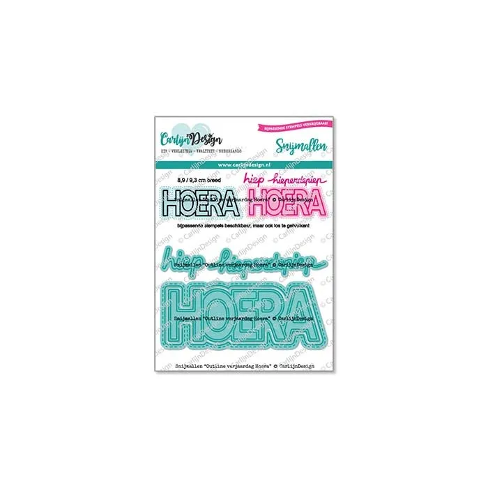 CarlijnDesign CDSN-0200 Outline Hoera dies bursdag