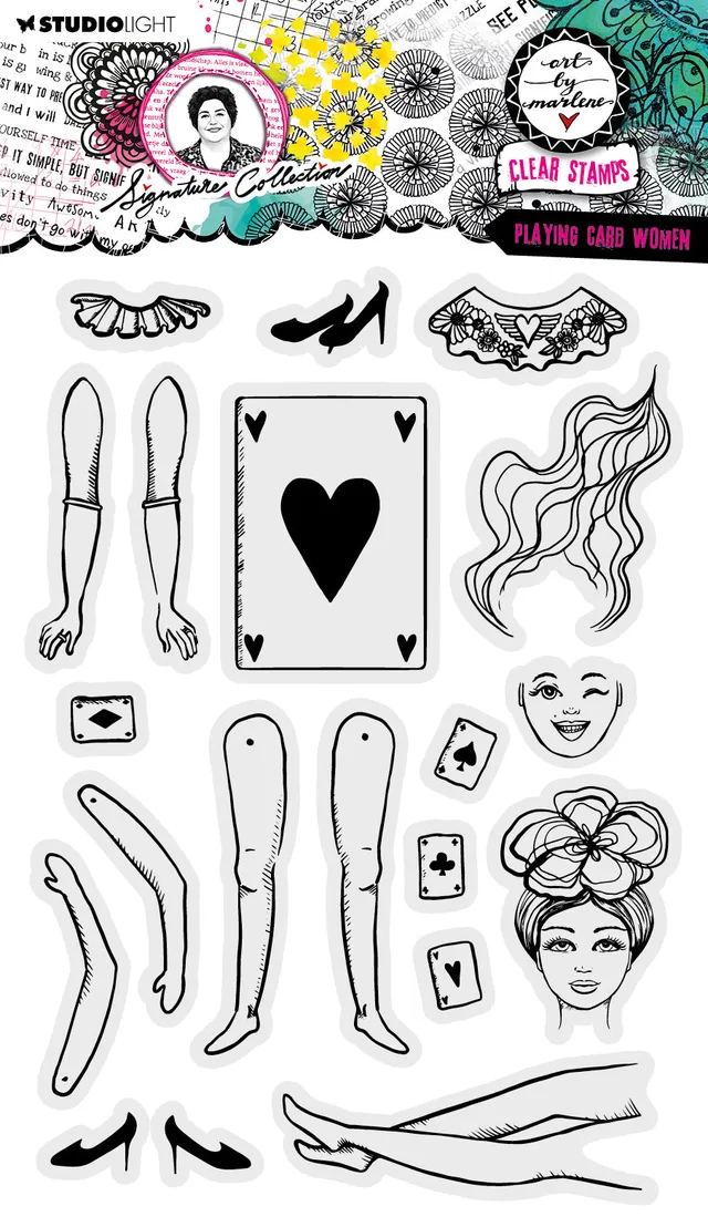 Studio Light Signature Playing Card Women clearstempel