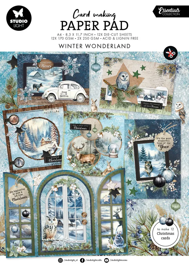 Studio Light Essentials Winter Wonderland kortblokk 14 ark