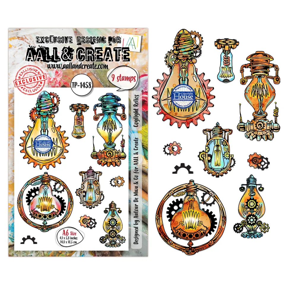 Aall and Create Coglight Relics TP-1458 stempelsett A6