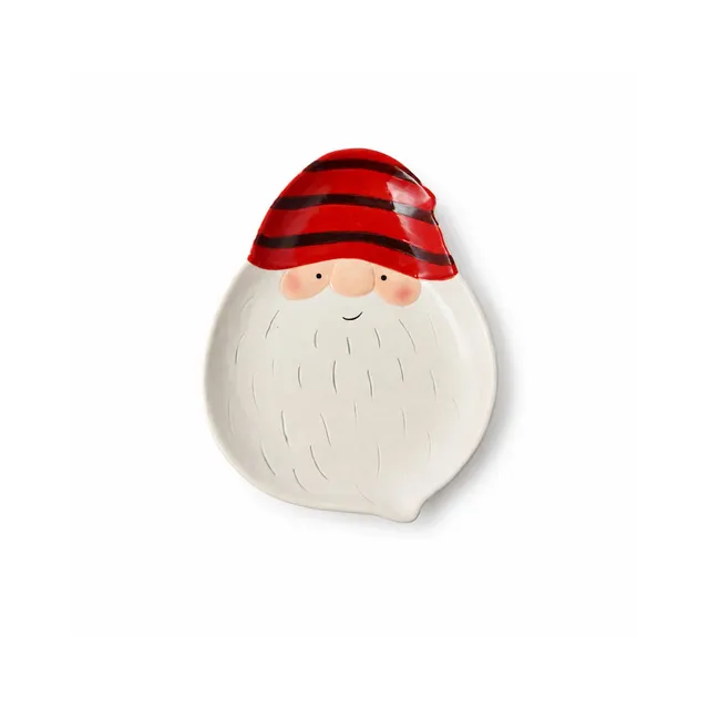 KaiserCraft Christmas Santa Plate stort julefat 21 cm dolomitt