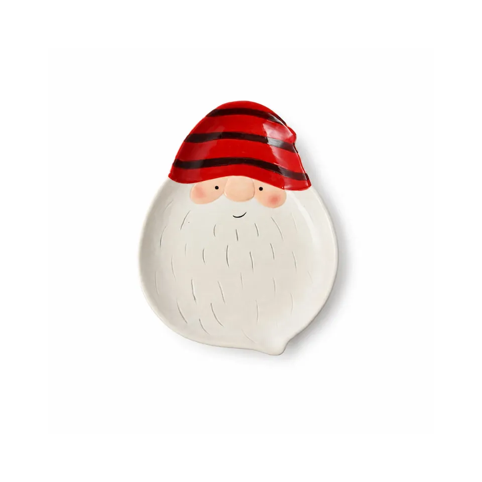 KaiserCraft Christmas Santa Plate stort julefat 21 cm dolomitt