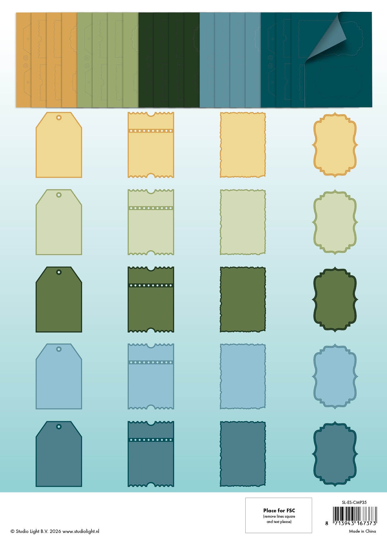 Studio Light Essentials Christmas Forest kartongblokk 127x178 mm