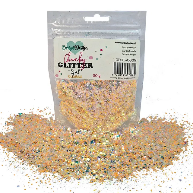 CarlijnDesign Chunky CDGL-0069 glitter Opal Confetti 20g