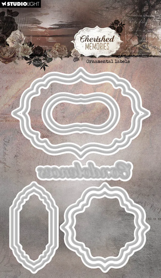 Studio Light Cherished Memories kuttdie Ornamental Labels