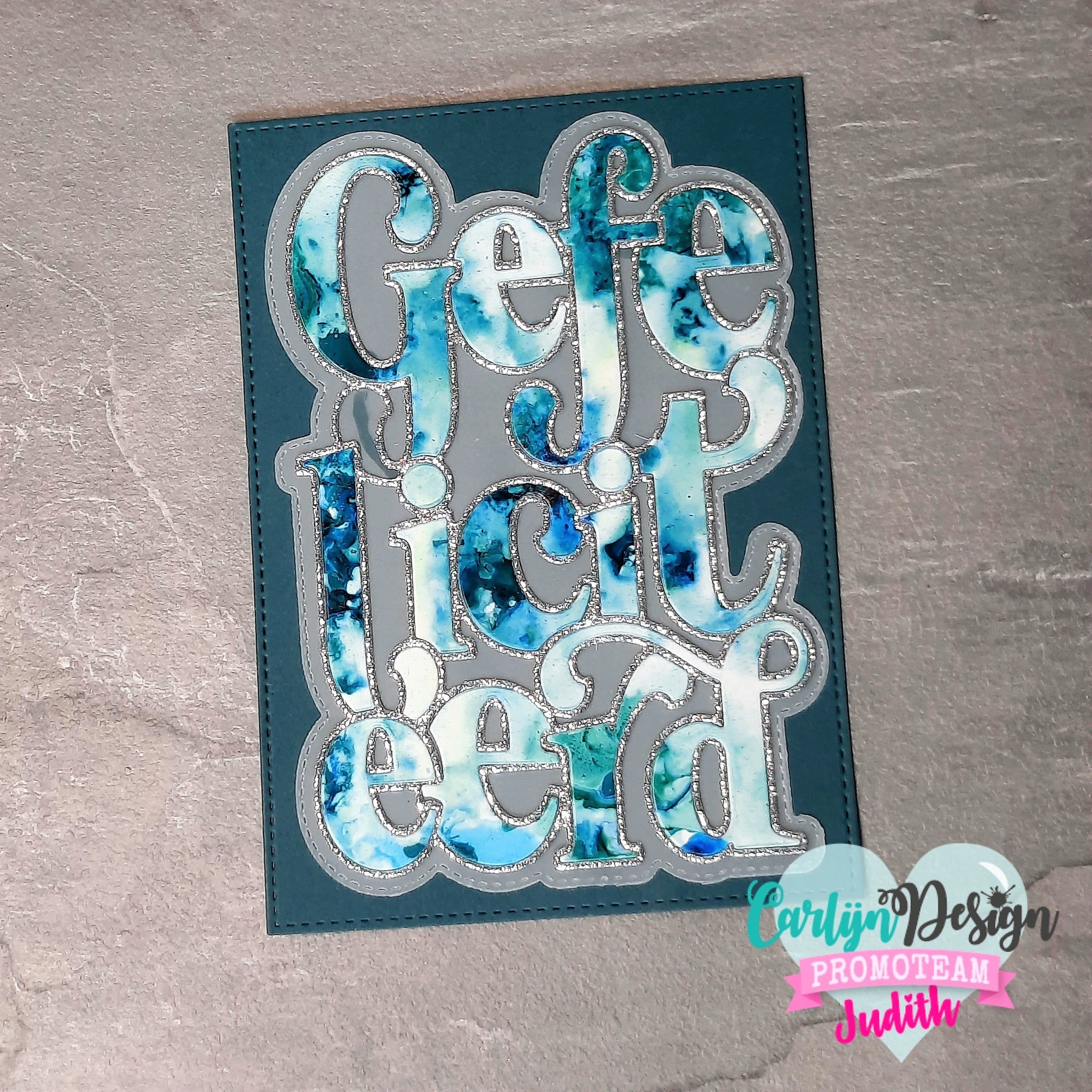 CarlijnDesign Gefeliciteerd CDSN-0123 dies gratulerer A6