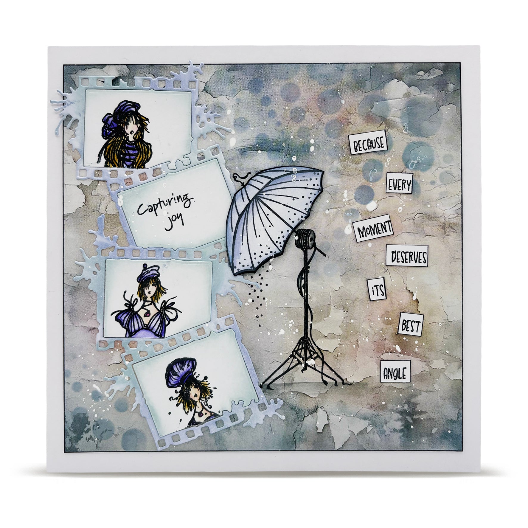 Aall and Create TP-1431 Drift with Stem stempelsett A6 blomst