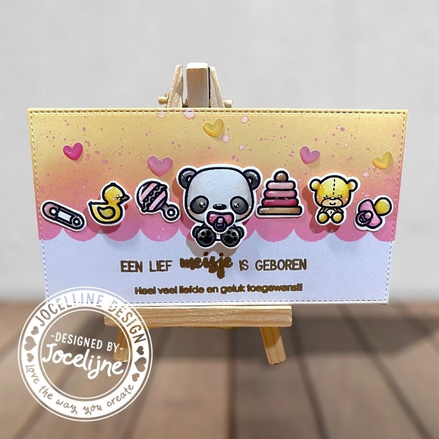 CarlijnDesign Baby Panda CDJD-0024 stempelsett baby
