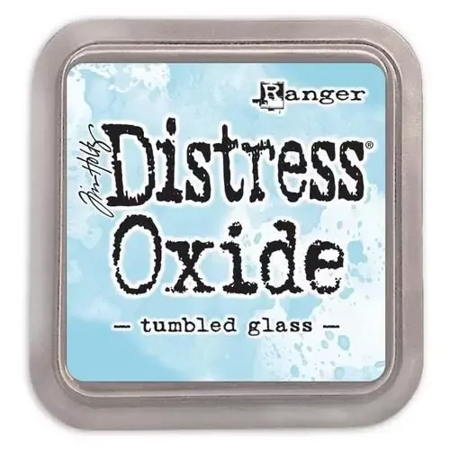 Ranger Distress Oxide Tumbled Glass stempelpute blå
