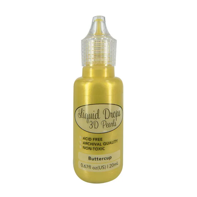 Couture Creations Liquid Drops 3D-perledråper Buttercup gul