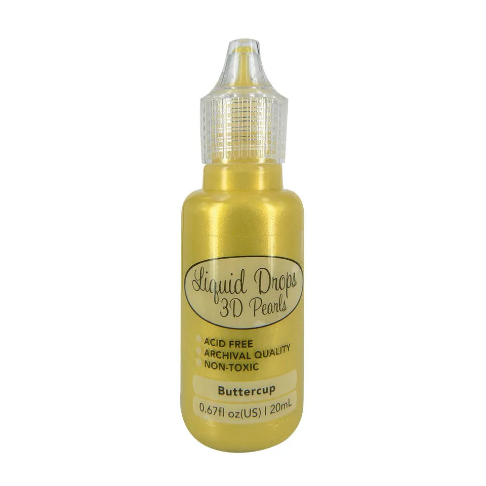 Couture Creations Liquid Drops 3D-perledråper Buttercup gul