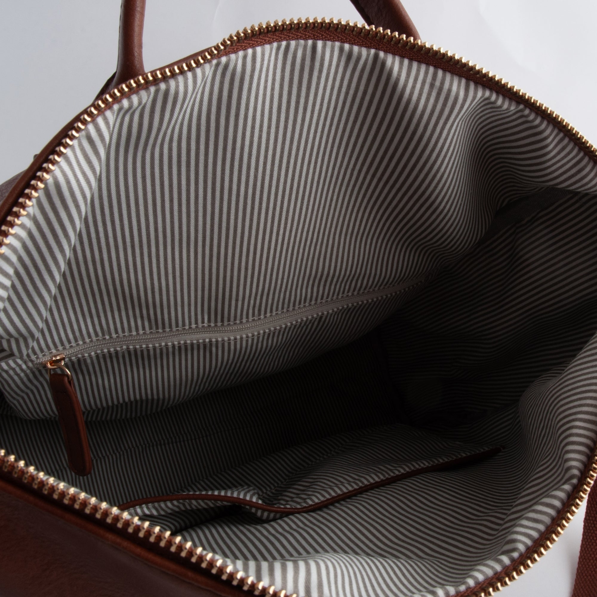 KaiserCraft Messenger ryggsekk tan kunstskinn stor