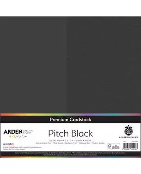 Korthobby Arden Premium Cardstock 12x12 kartong pitch black