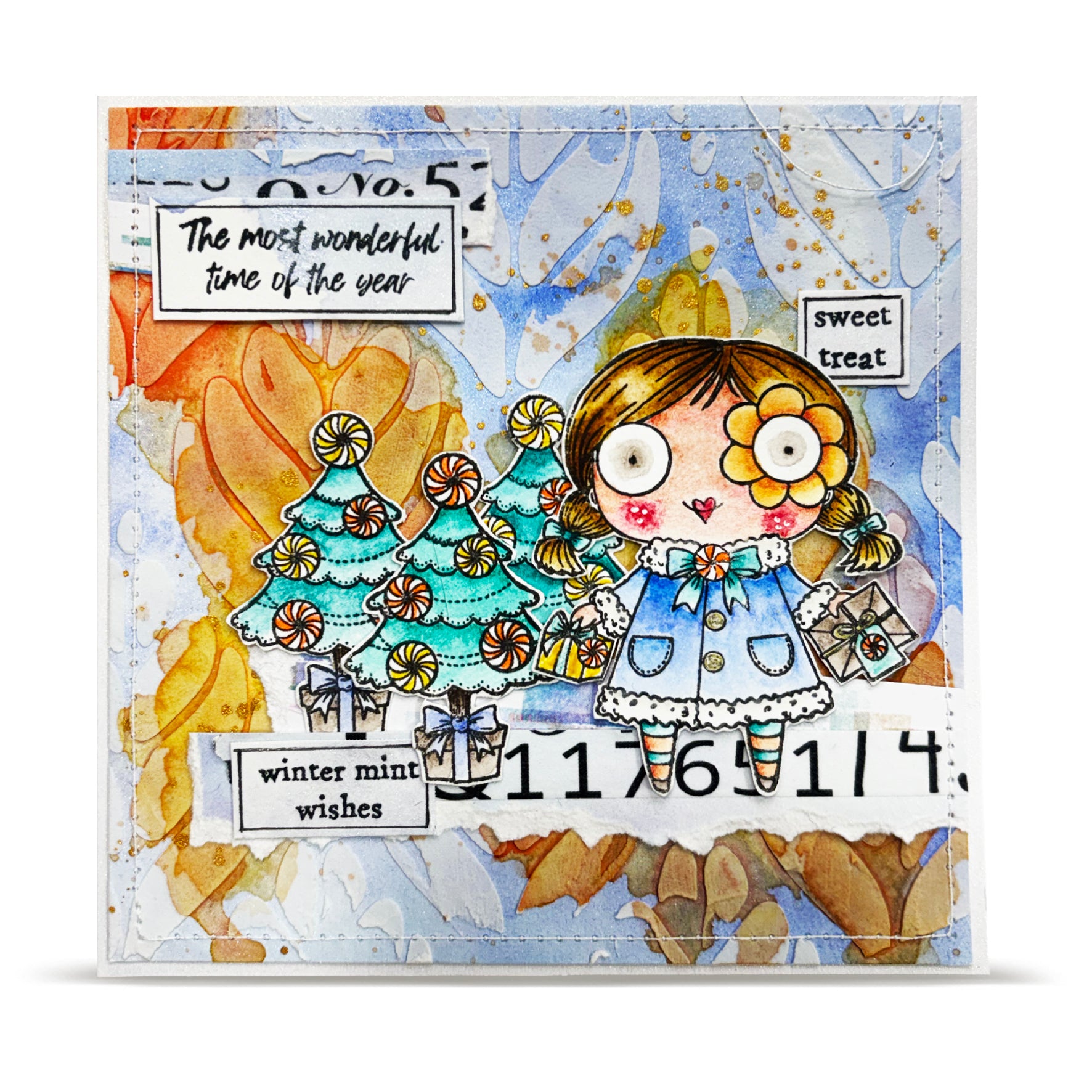 AALL & Create TP-1395 stempelsett Water Mint A7 5 motiv