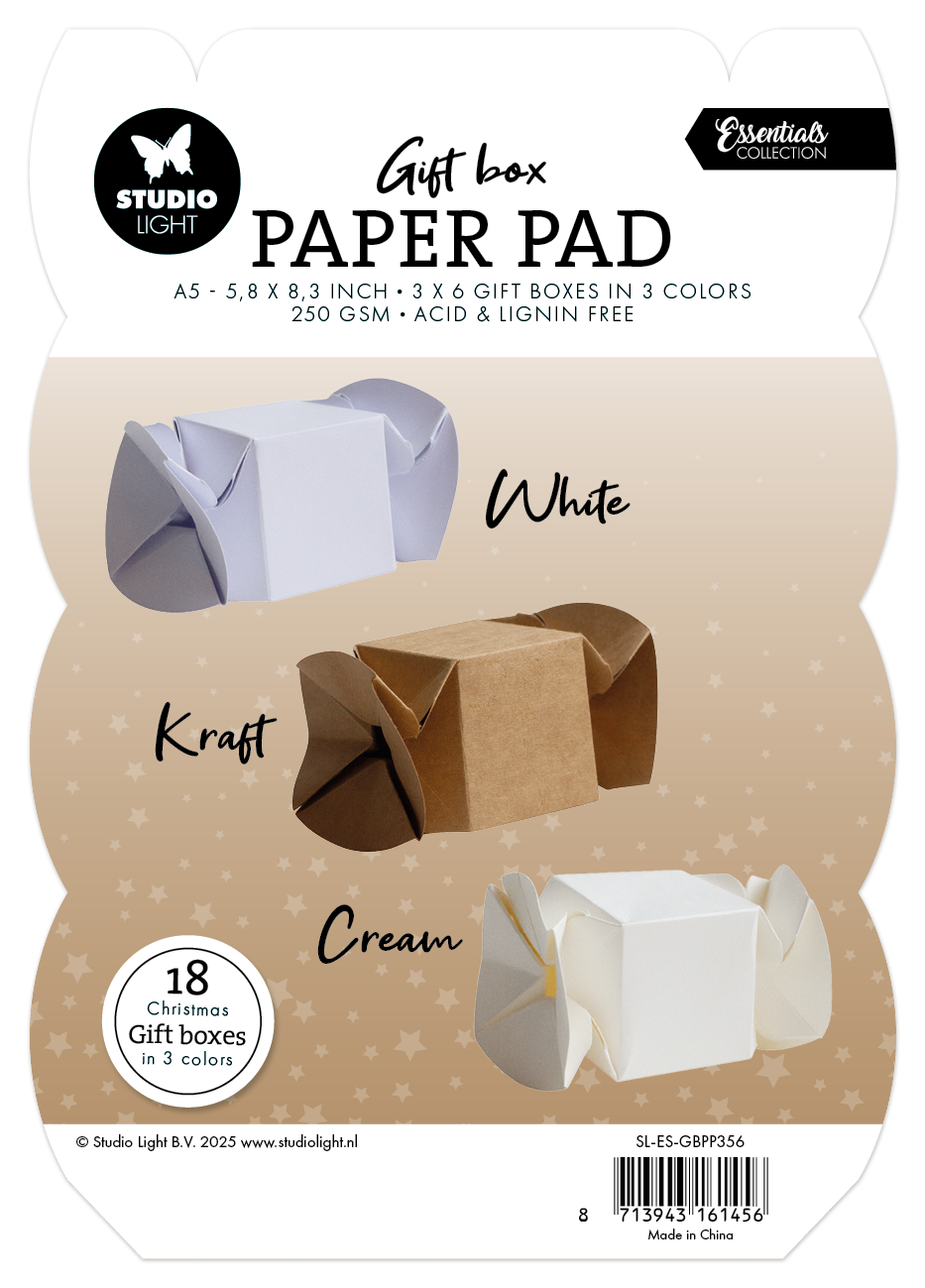 Studio Light Essentials Candybox gaveeskepapir 18 ark