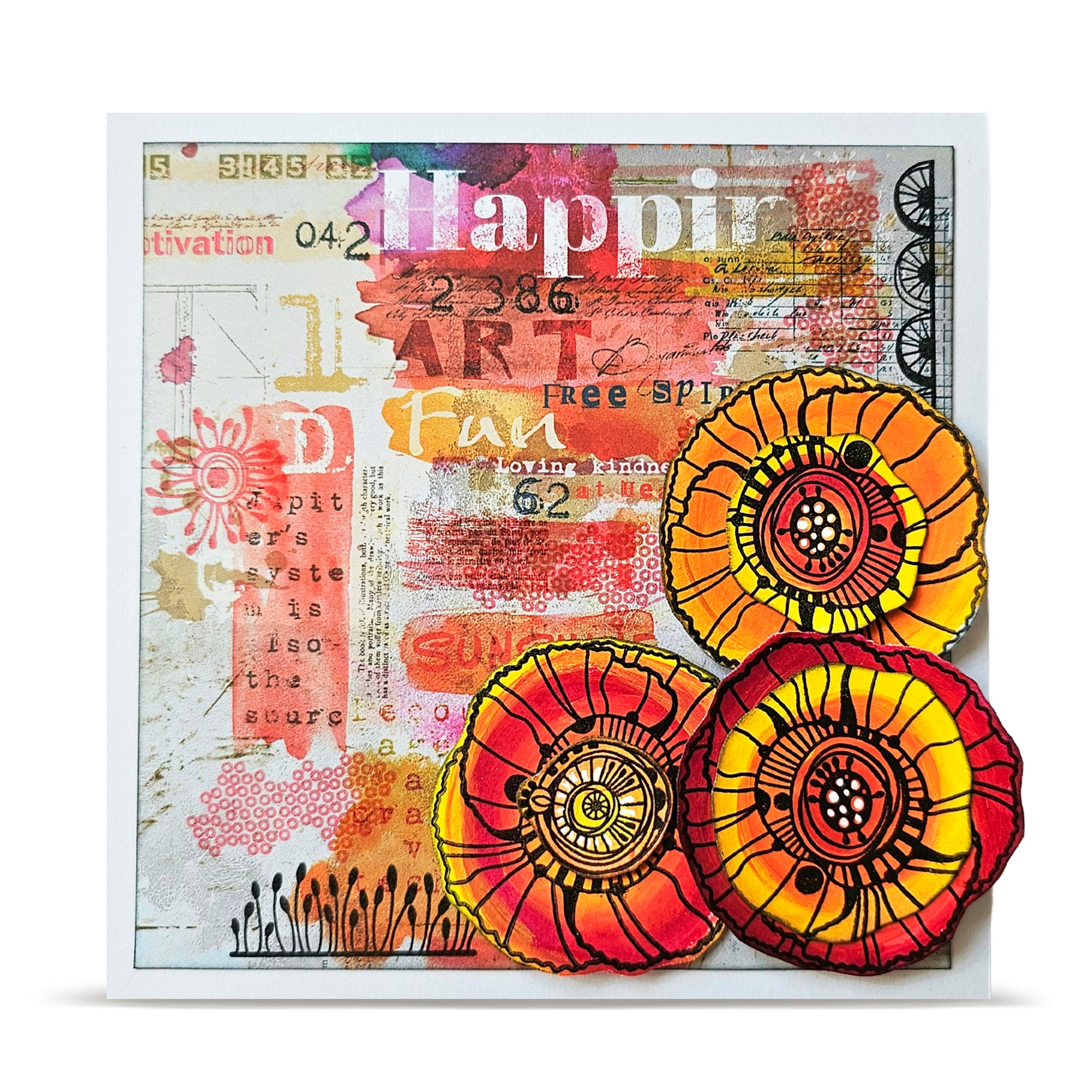AALL & Create TP-1478 Graphic Coquelicots stempelsett A6 valmue