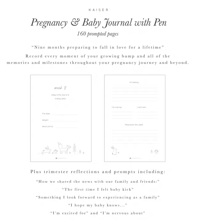 KaiserCraft Little One journal gravid baby penn