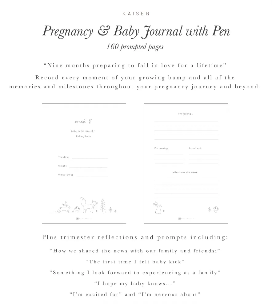 KaiserCraft Little One journal gravid baby penn