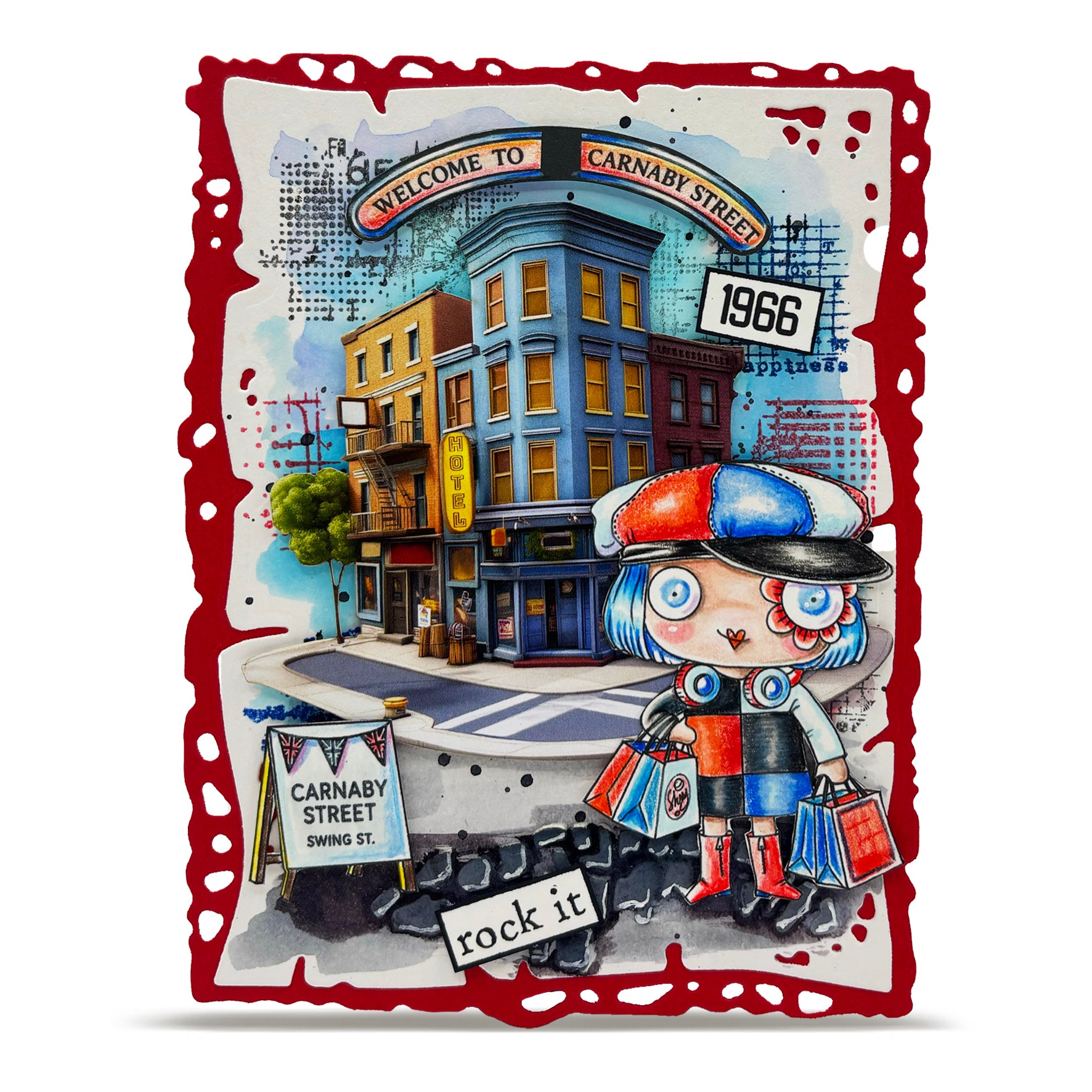 AALL & Create TP-1324 Carnaby Street stempelsett A7 retro