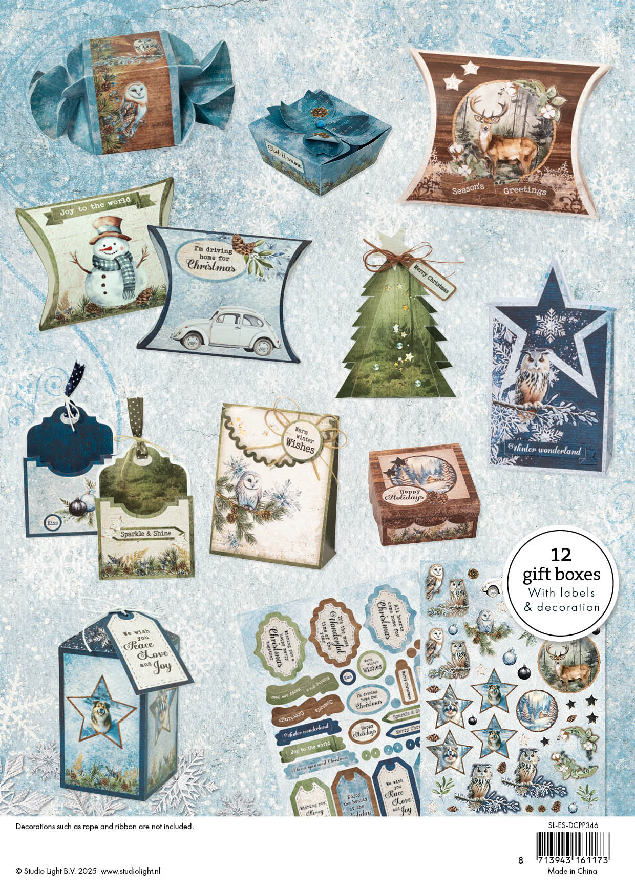 Studio Light Essentials papirblokk Winter Wonderland 12 ark
