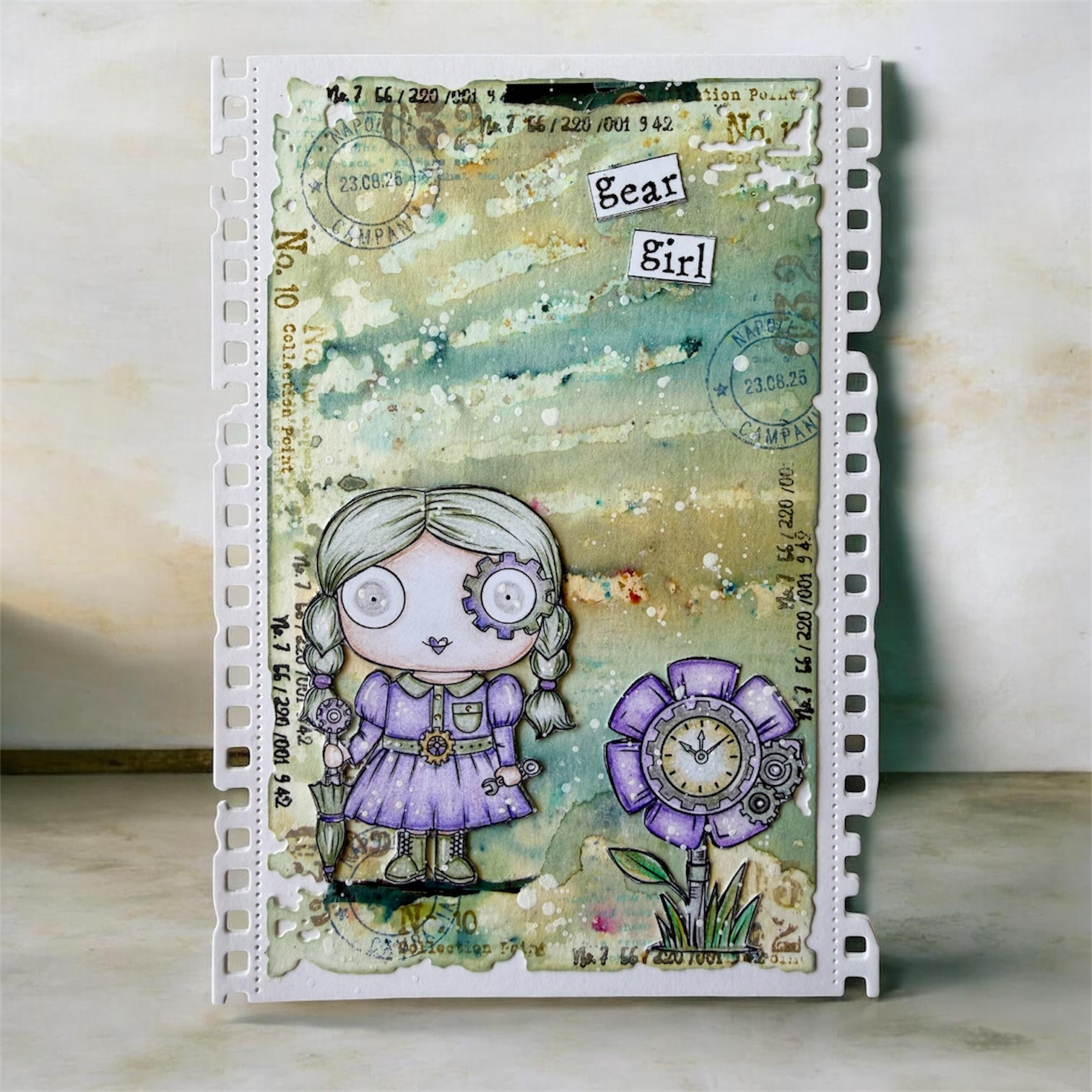 Janet Klein Steam & Wonder stempelbundle A7 – 5 sett + plakat