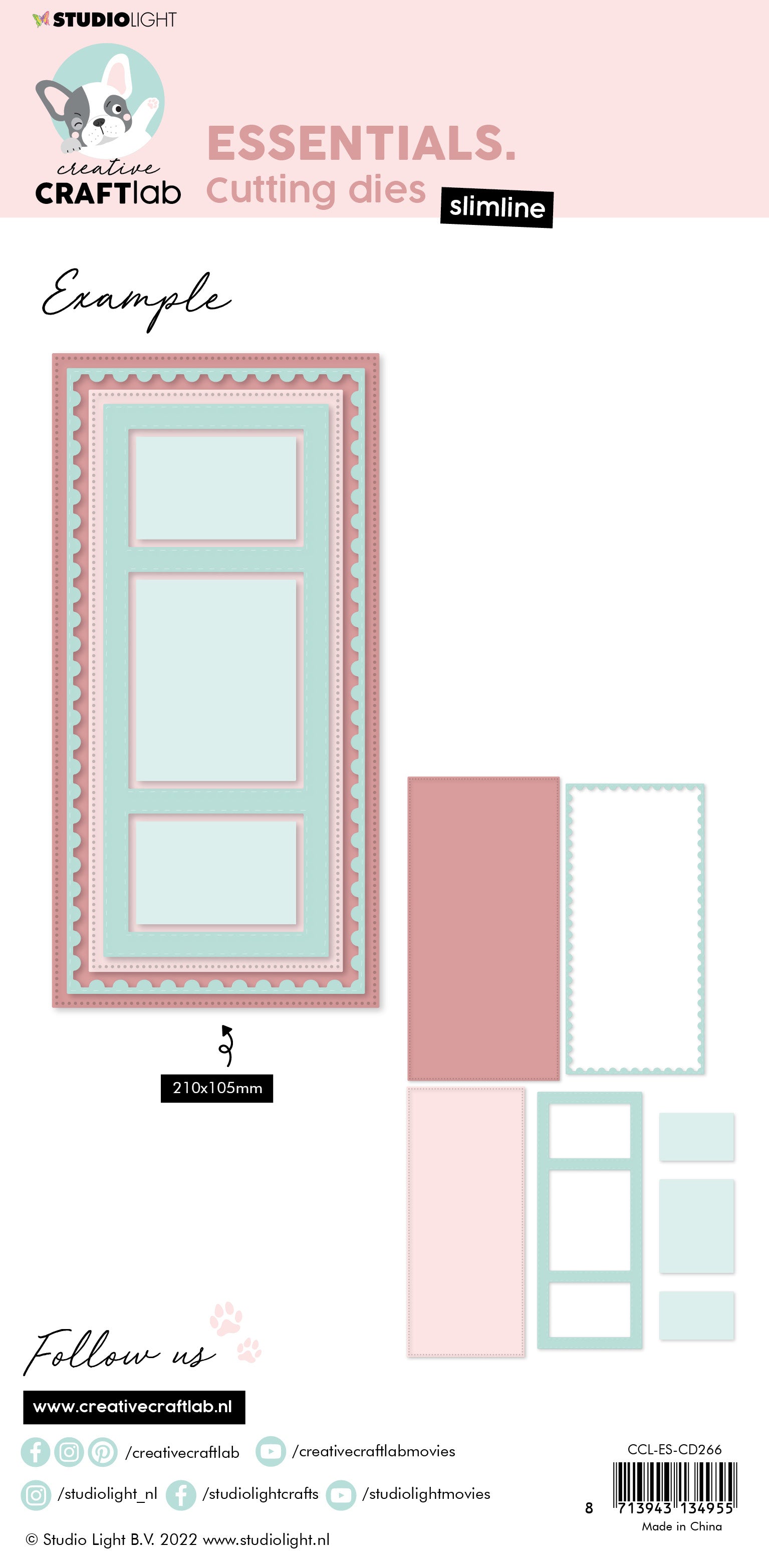 Studio Light Creative Craftlab Slimline dies avlangt kort