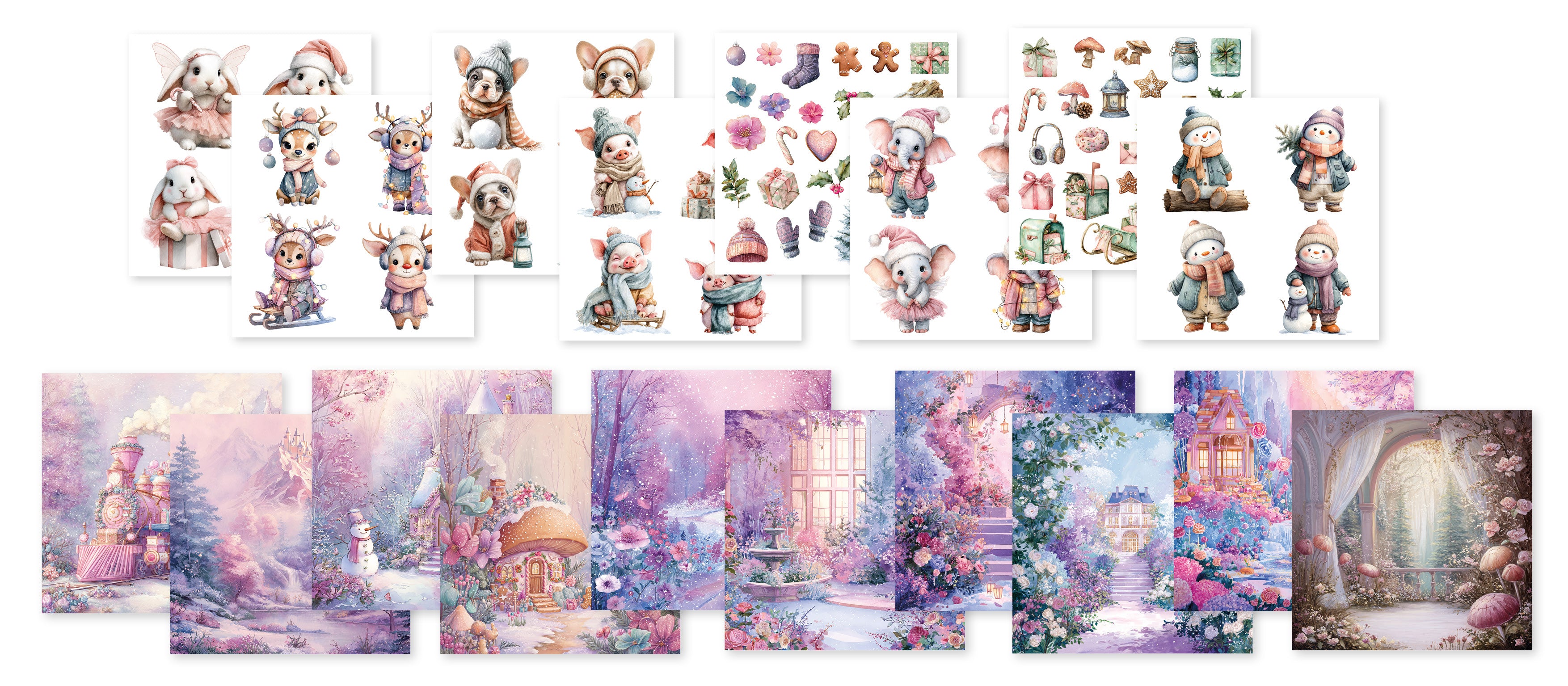 Studio Light Essentials Candy Christmas collage papirblokk 36 ark