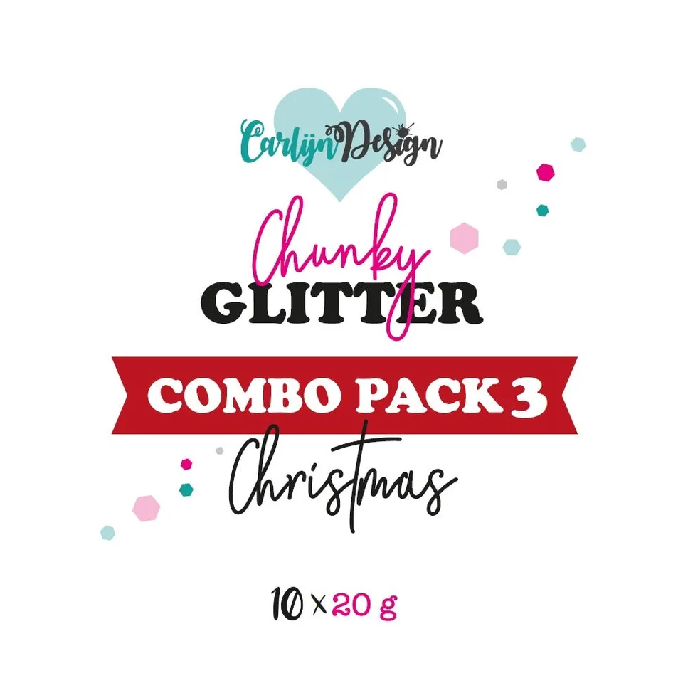 CarlijnDesign Chunky glitter Combo Pack 3 Jul 10x20g