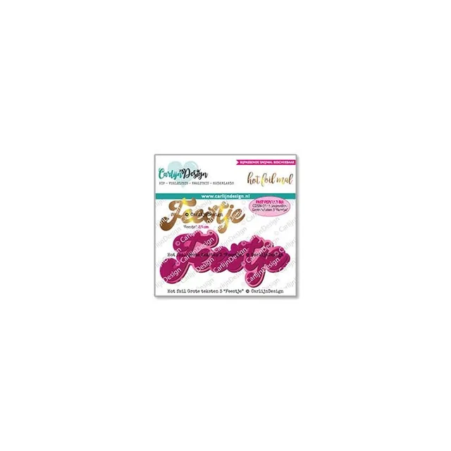 CarlijnDesign Hot Foil CDHF-0053 plate feestje 8 cm