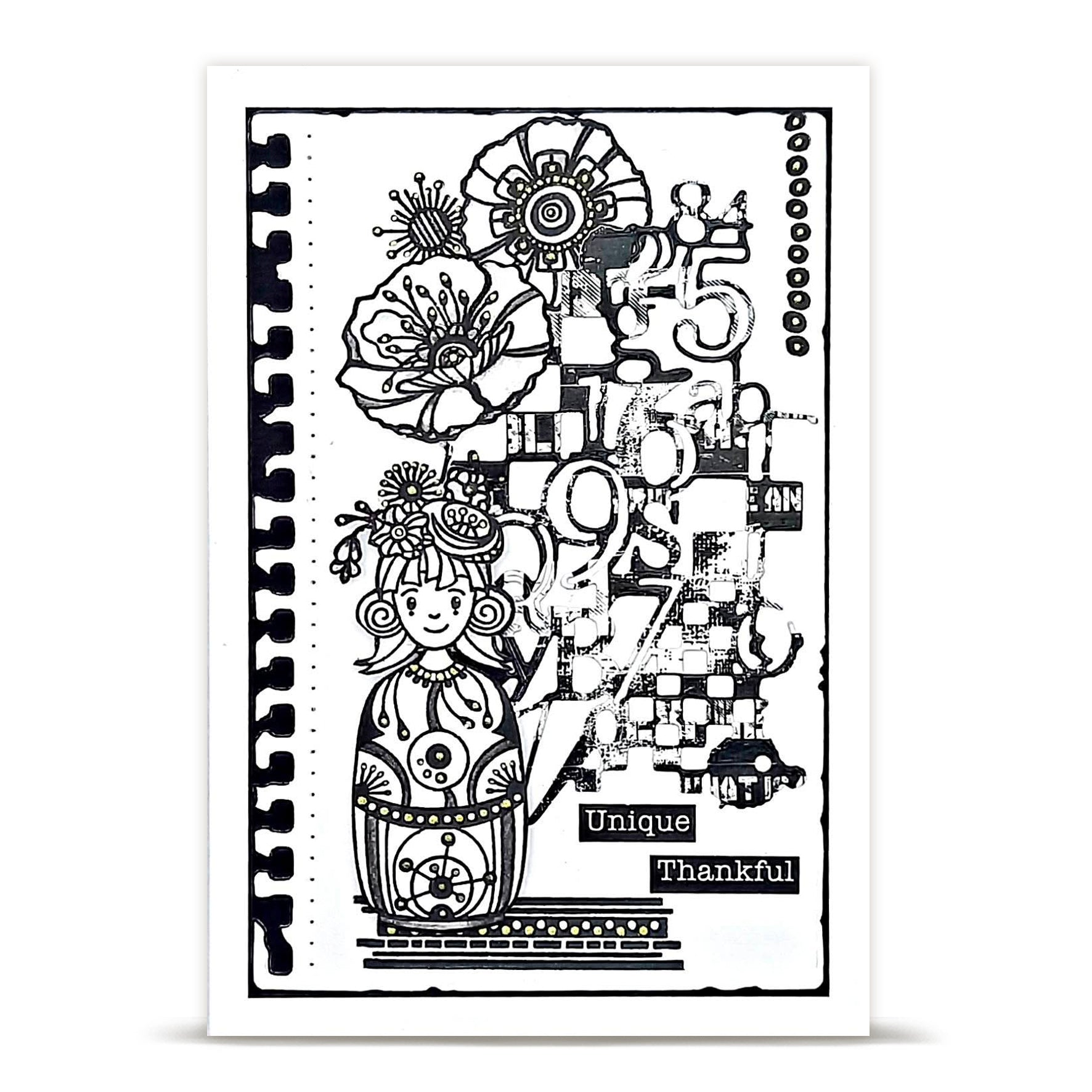 Aall and Create Azoline Lovely Couleurs stempelsett 5-pakning botanisk