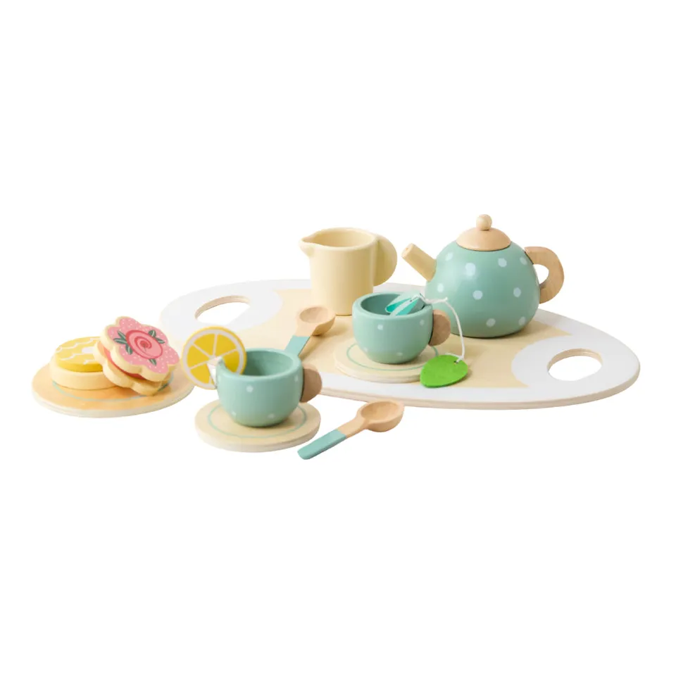 KaiserCraft Toy Box Tea Party Play Set tesett 15 deler tre