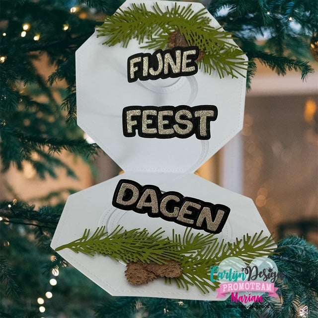 CarlijnDesign Outline CDSN-0326 dies juletekster nederlandsk