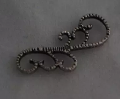 Korthobby Swirl liten metallpynt antik