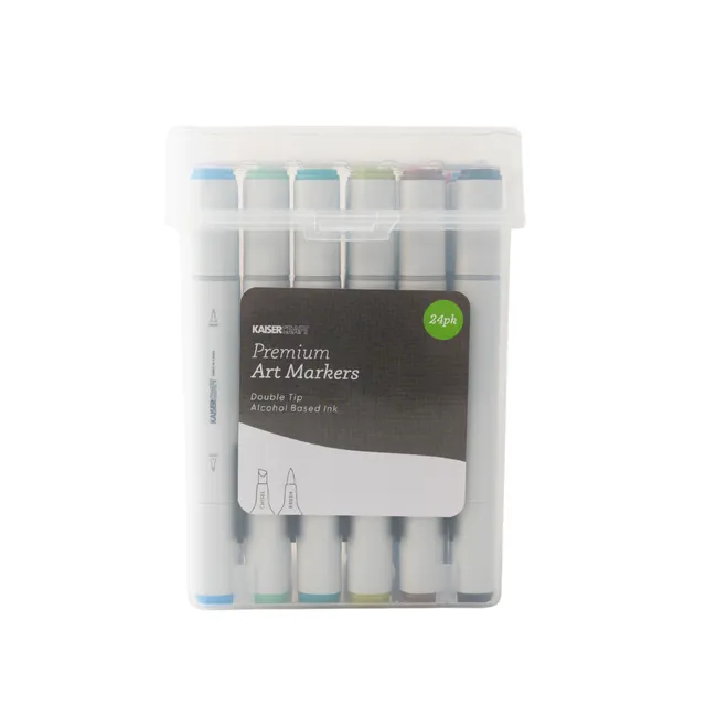 KaiserCraft Premium Art Markers tusjsett 24 stk alkohol