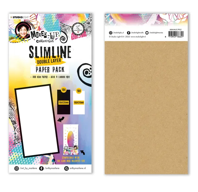 Art by Marlene Mixed-Up Slimline papirpakke 20 ark