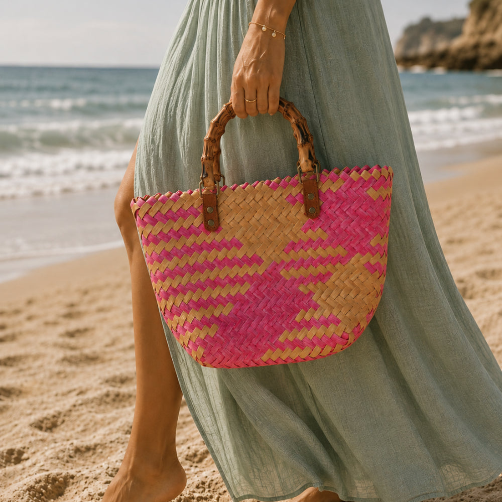 K&Co Sunset Spritz Mini totebombe? veske Pink Sorbet bambus