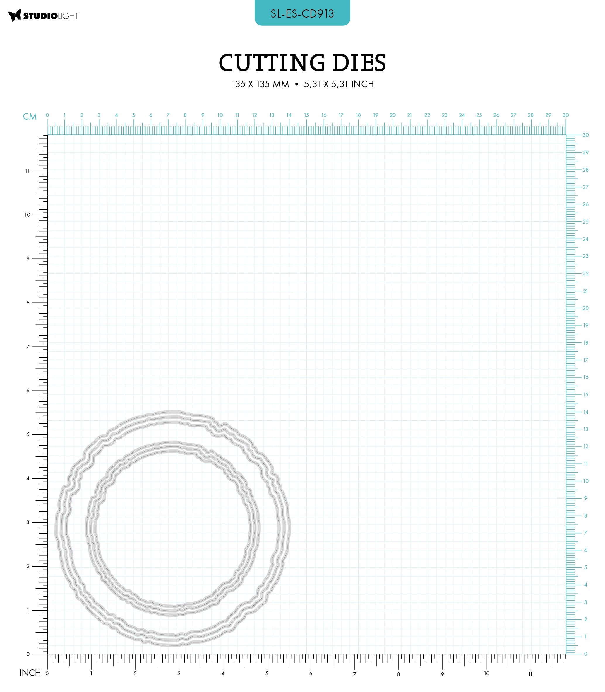 Studio Light Essentials Torn Edge Circles cutting die sirkler