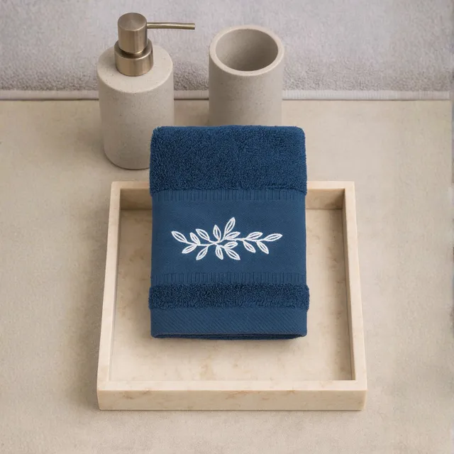 K&Co Serenity Navy vaskeklut 35x35 cm ansikt