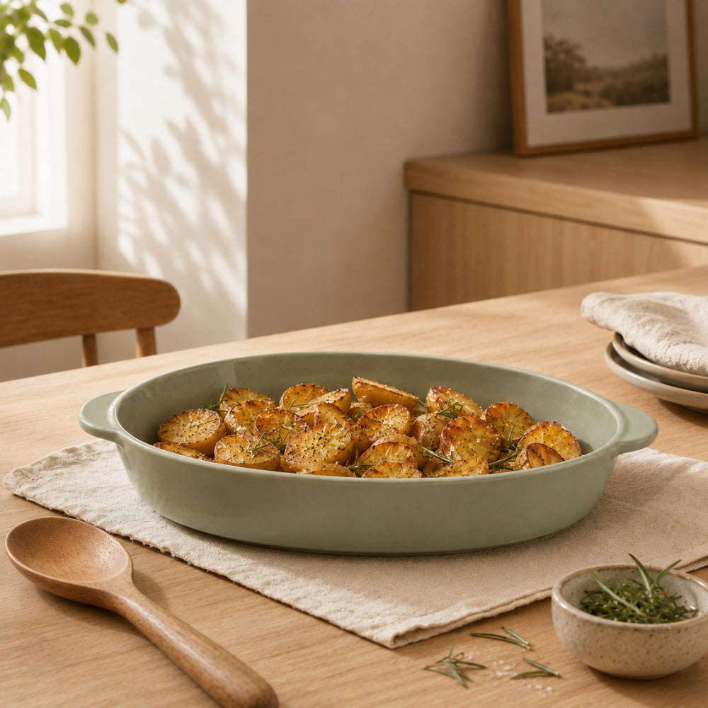 K&Co Chef Series Ceramic Oval Baking Dish ildfast form salvie 24 cm