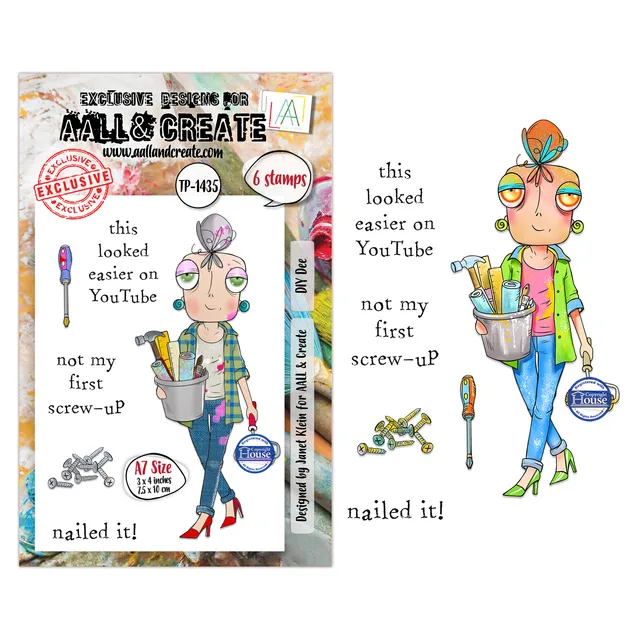 AALL & Create TP-1435 DIY Dee stempelsett A7 – 6 fotopolymer
