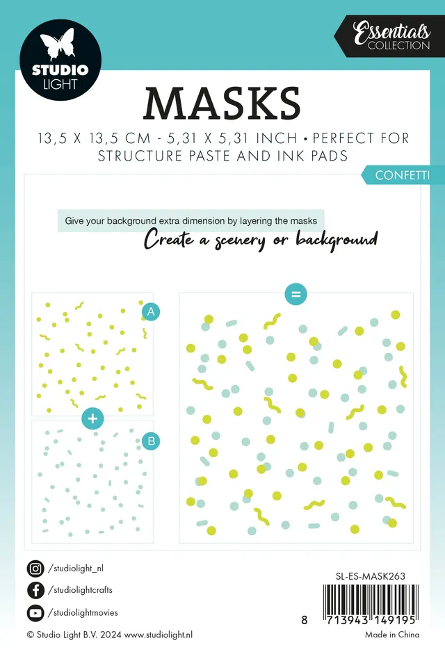 Studio Light Essentials Confetti maske 135 mm konfetti