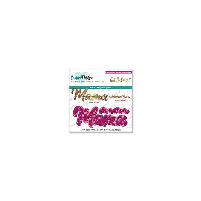 CarlijnDesign CDHF-0054 hot foil Mama 7,5+4 cm