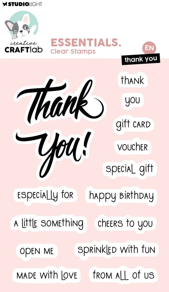 Studio Light Creative Craftlab Thank You clearstempel A6