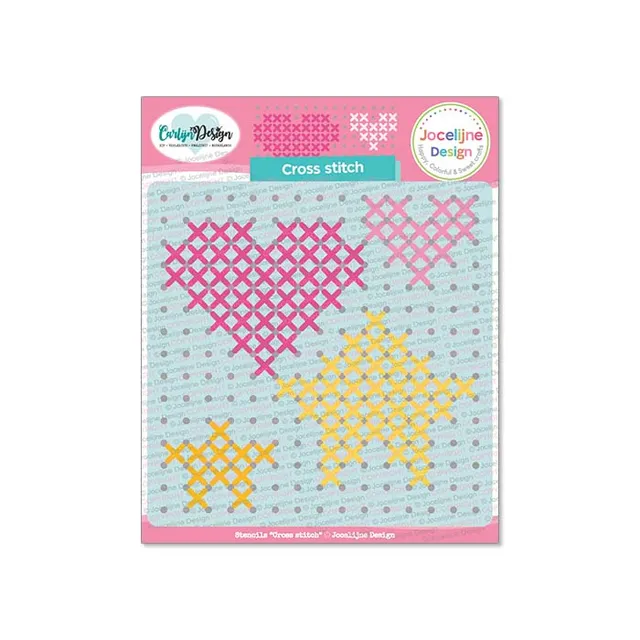 CarlijnDesign Cross Stitch CDJD-0074 sjablong 3-pak broderi