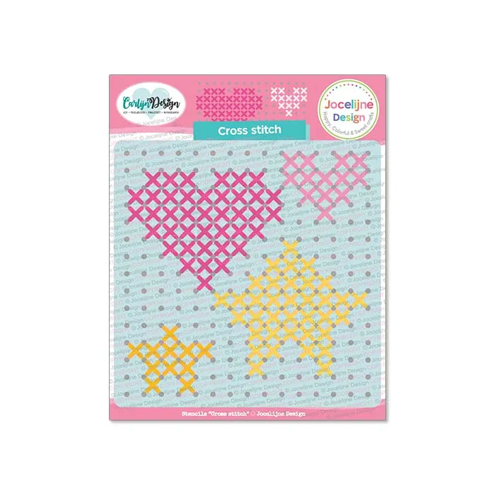 CarlijnDesign Cross Stitch CDJD-0074 sjablong 3-pak broderi