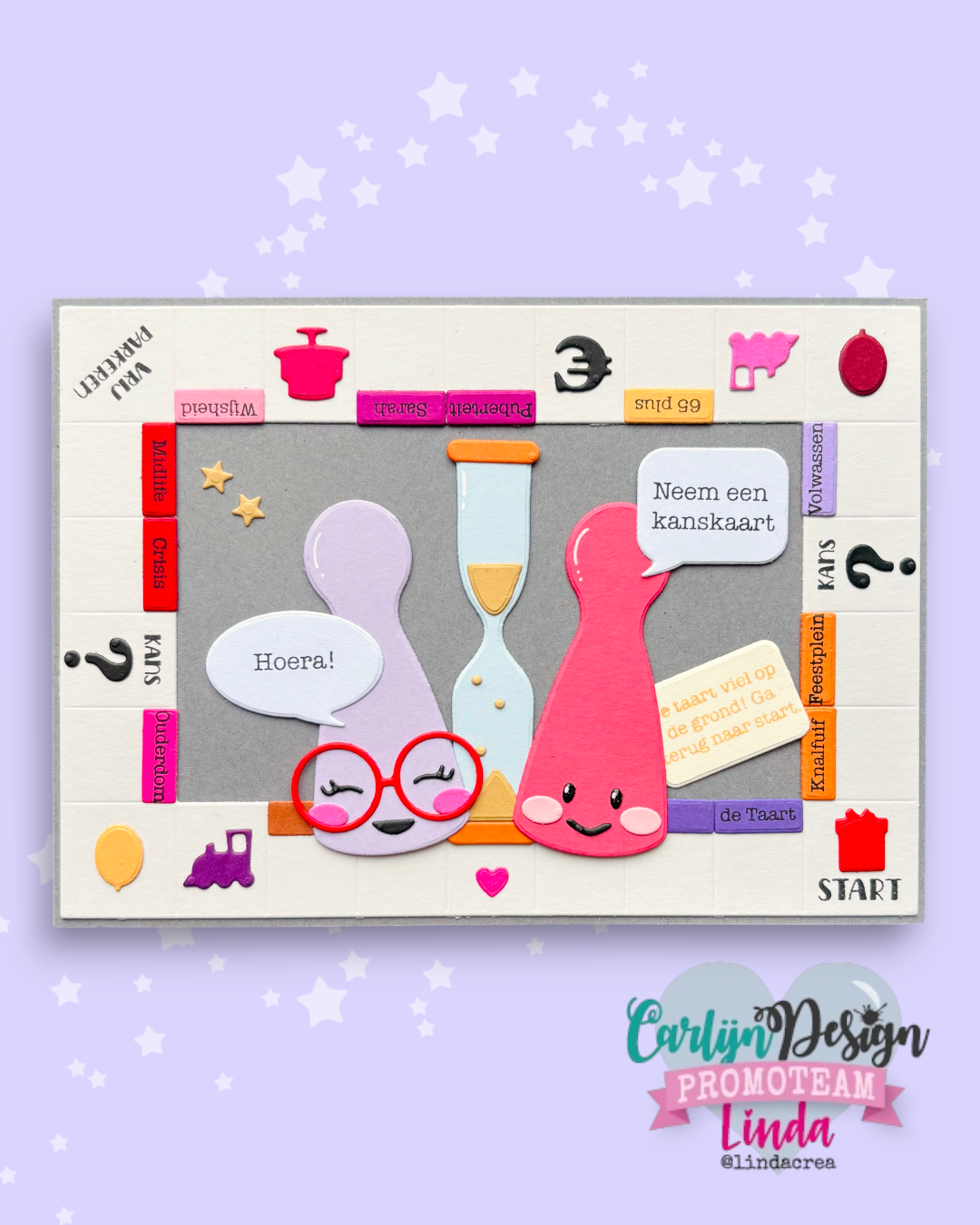CarlijnDesign Board Buddies CDSN-0343 dies spillbrett A6