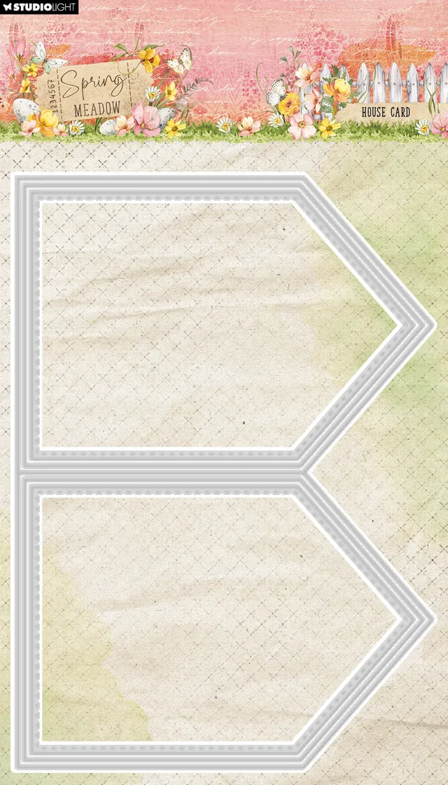 Studio Light Spring Meadow House Card dies huskort