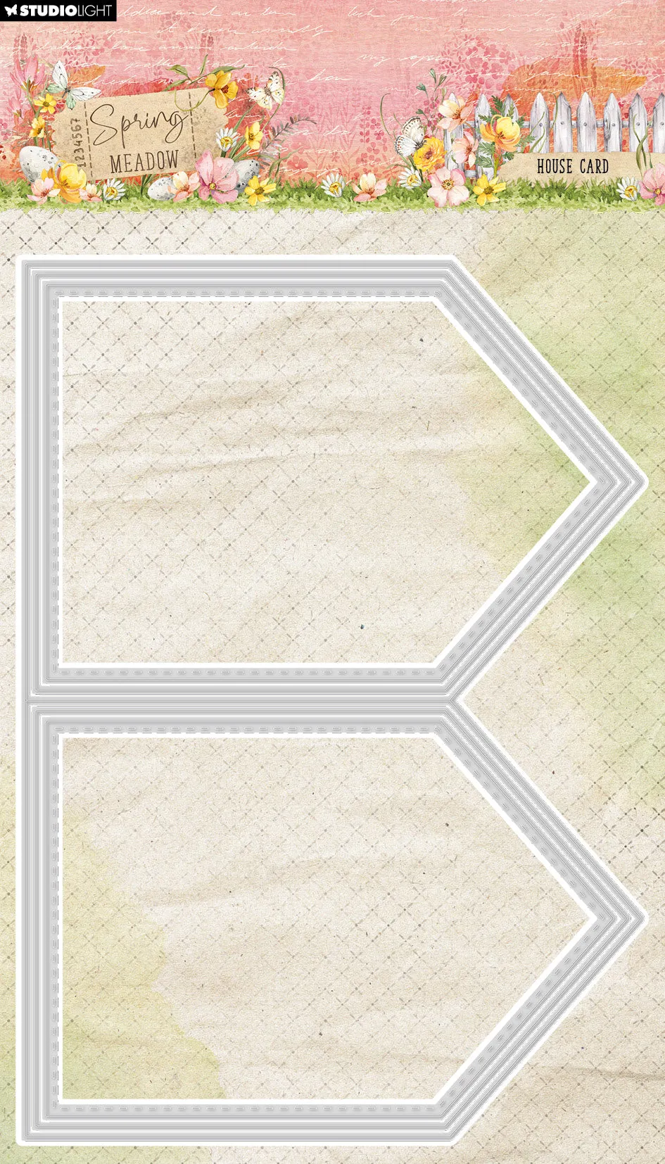 Studio Light Spring Meadow House Card dies huskort