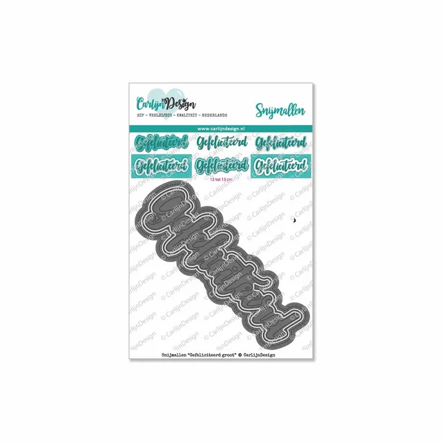 CarlijnDesign Gefeliciteerd CDSN-0040 dies stor gratulerer