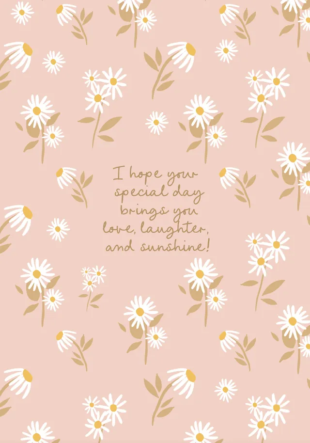 KaiserCraft Sunshine Daisy Field gratulasjonskort blankt 13x18 cm